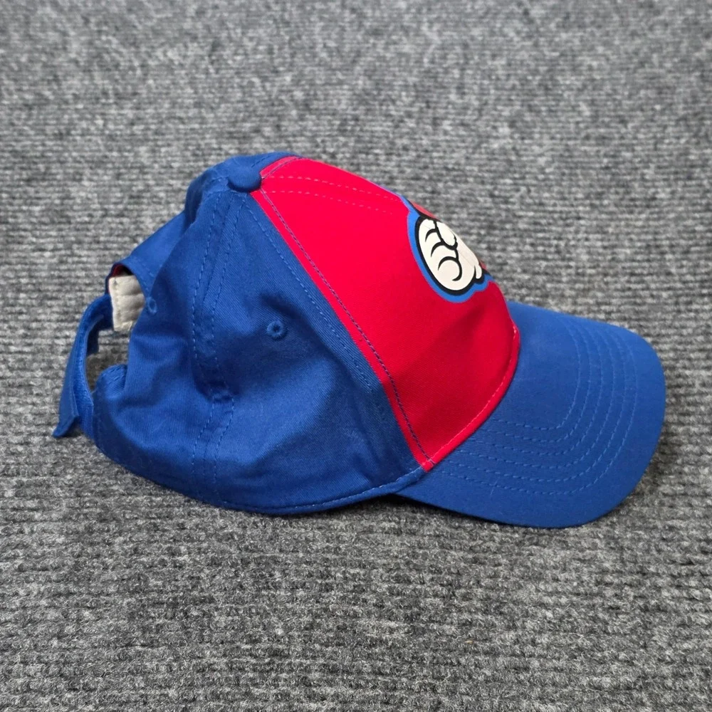 Nintendo Super Mario Graphic Baseball Cap Hat Youth OSFM Adjustable Blue Red
